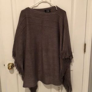 Gray poncho